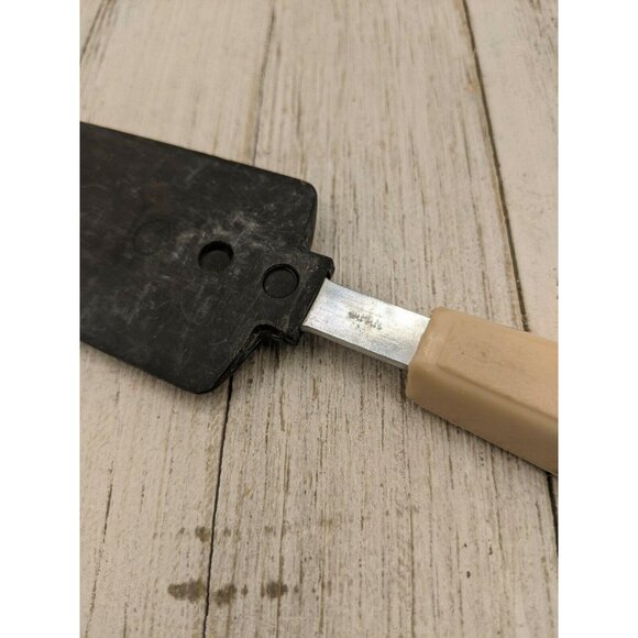 Icing Frosting #2 Brown Spatula Wood Grain Tan Nylon Handle 12 1/2" - Picture 6 of 7